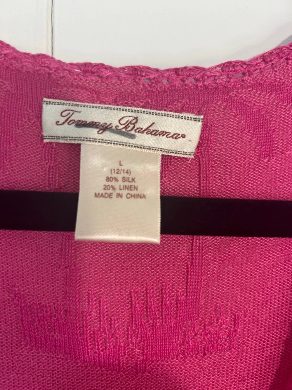 Tommy Bahama Hot Pink Palm Jacquard Button-Front Cardigan - Picture 2 of 6
